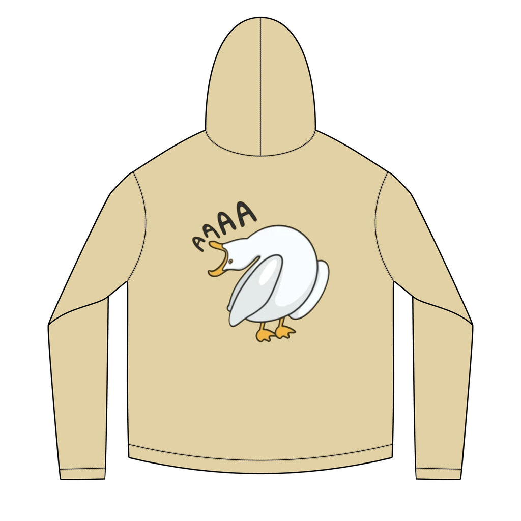Screaming Swan Adult Hoodie | Cute Cartoon Bird Illustration