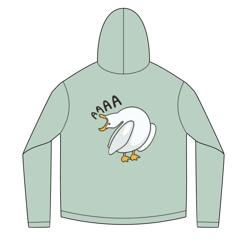 Screaming Swan Adult Hoodie | Cute Cartoon Bird Illustration