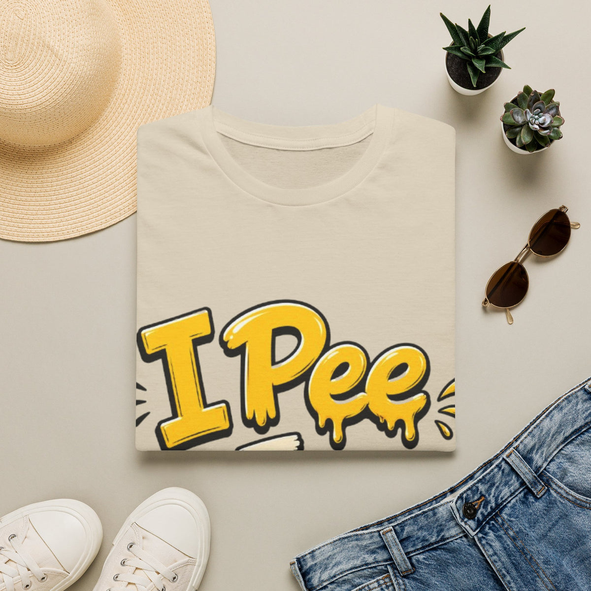 Funny "I Pee in Pools" Adult T-Shirt — Humorous Summer Pool Party Tee