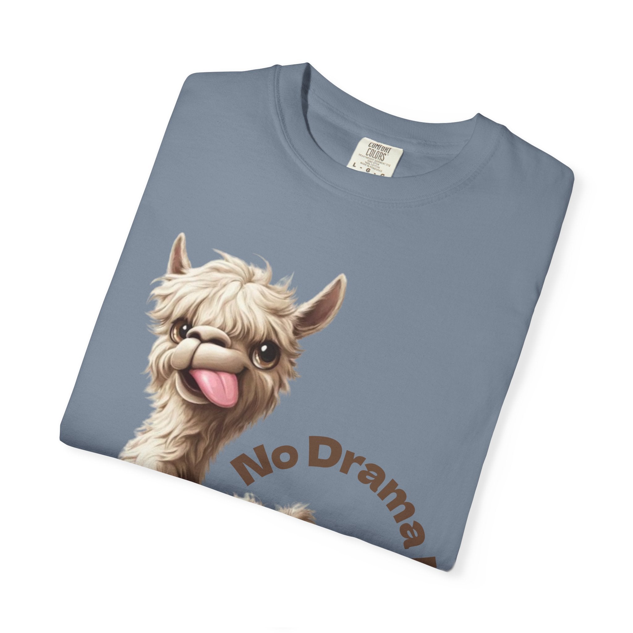 No Drama Llama Adult T-Shirt — Funny Llama Graphic Tee for Animal Lovers