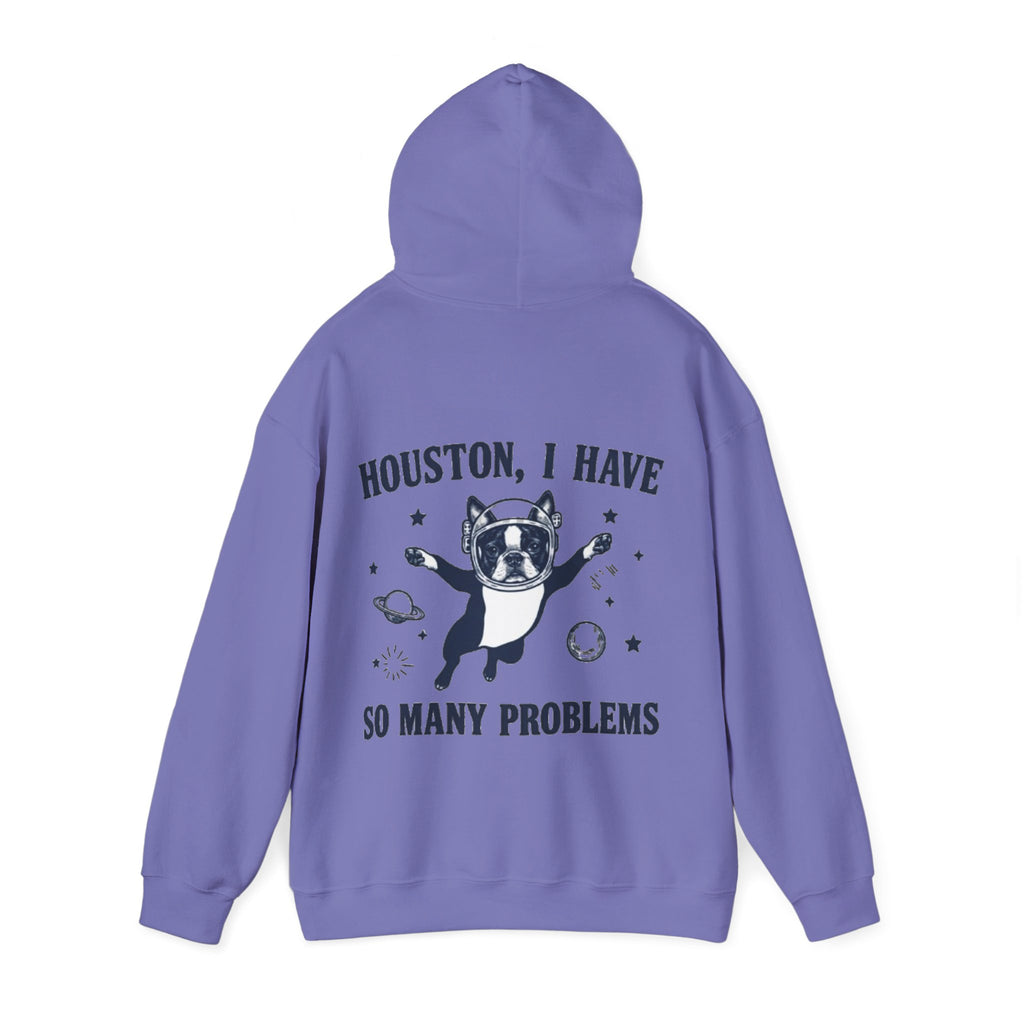 Houston, I Have So Many Problems Adult Hoodie — Funny Space French Bulldog Graphic Hoodie