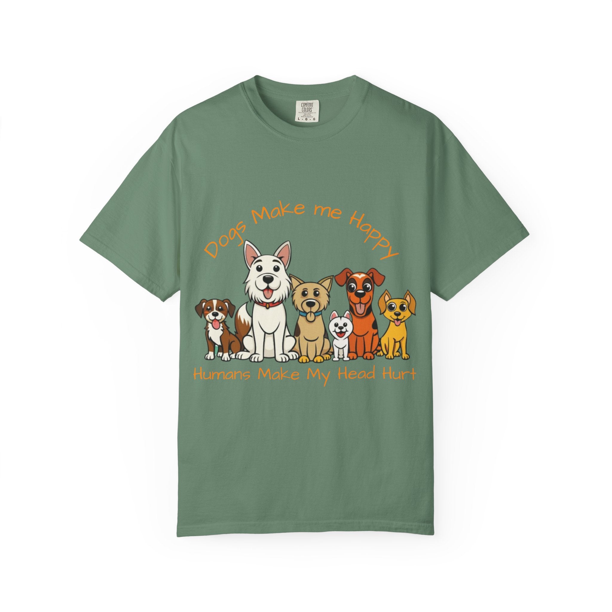 Dog Lover Tee — "Dogs Make Me Happy, Humans Make My Head Hurt" Graphic Adult T-Shirt