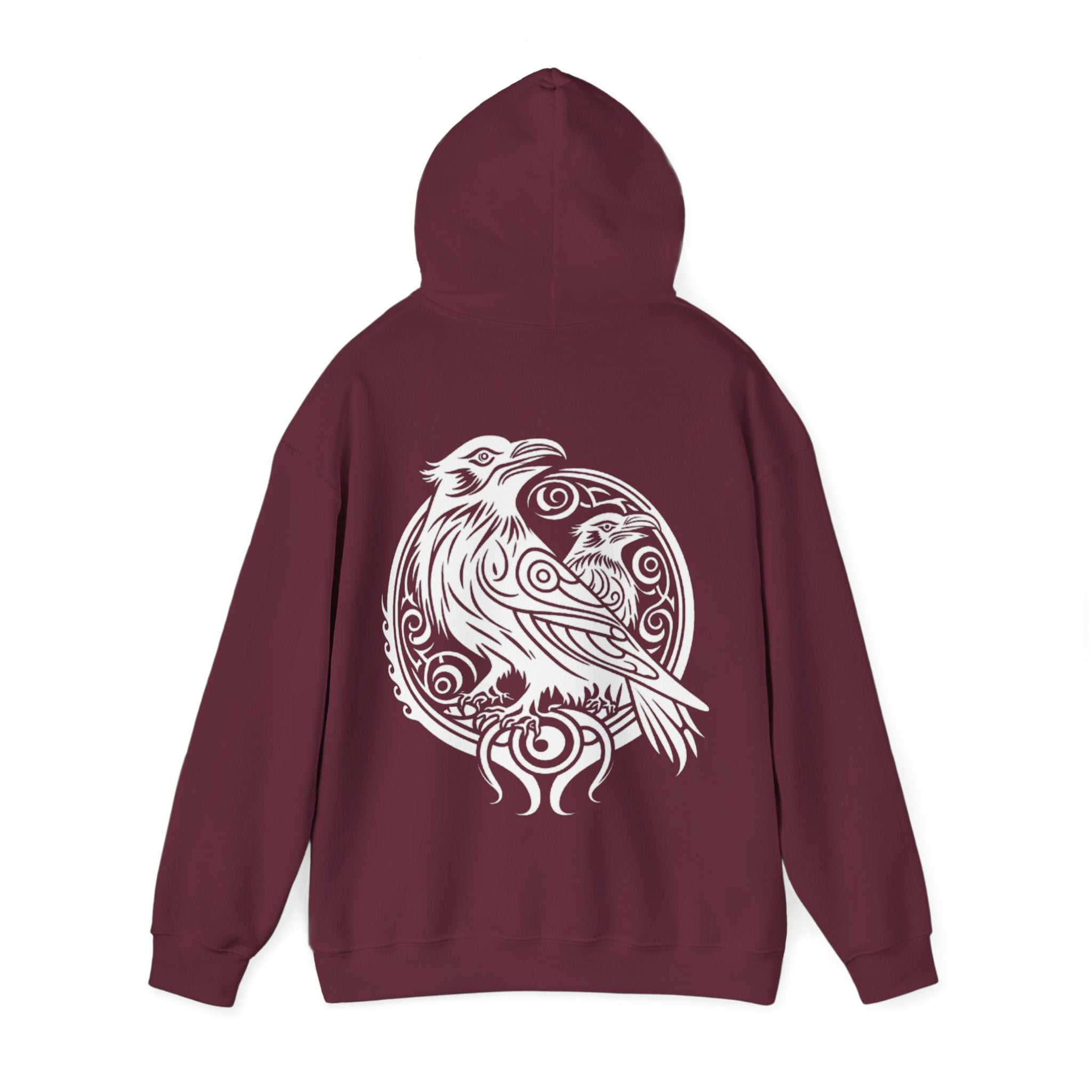 Odens Raven'sTribal Circle Adult Hoodie — Huginn and Muninn