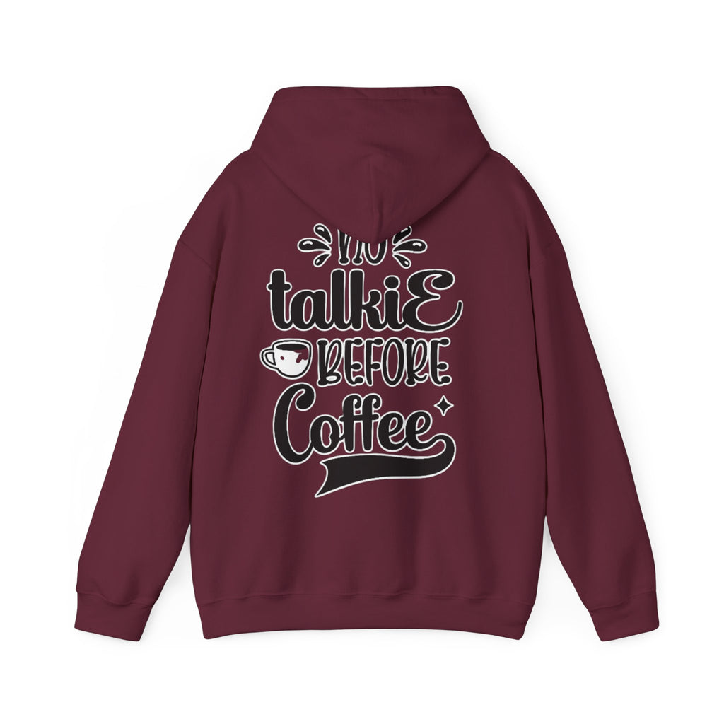 Adult Hoodie — 'No Talkie Before Coffee' Graphic Pullover