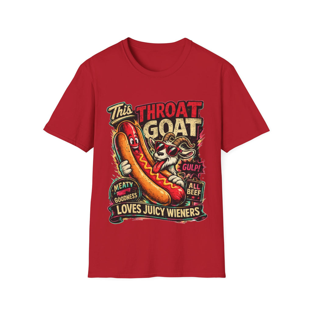 This Throat Goat Adult T-Shirt — Retro Hot Dog Graphic Tee