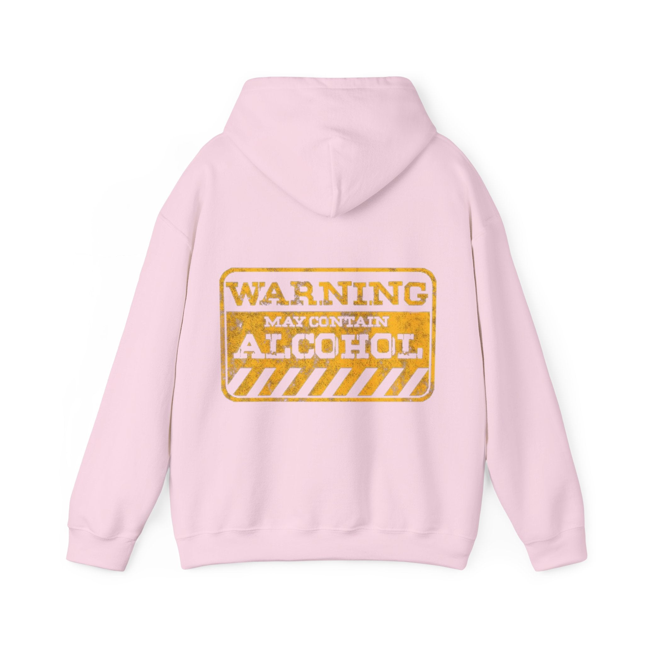 Warning May Contain Alcohol Adult Hoodie — Funny Bar & Party Drinking Sweatshirt