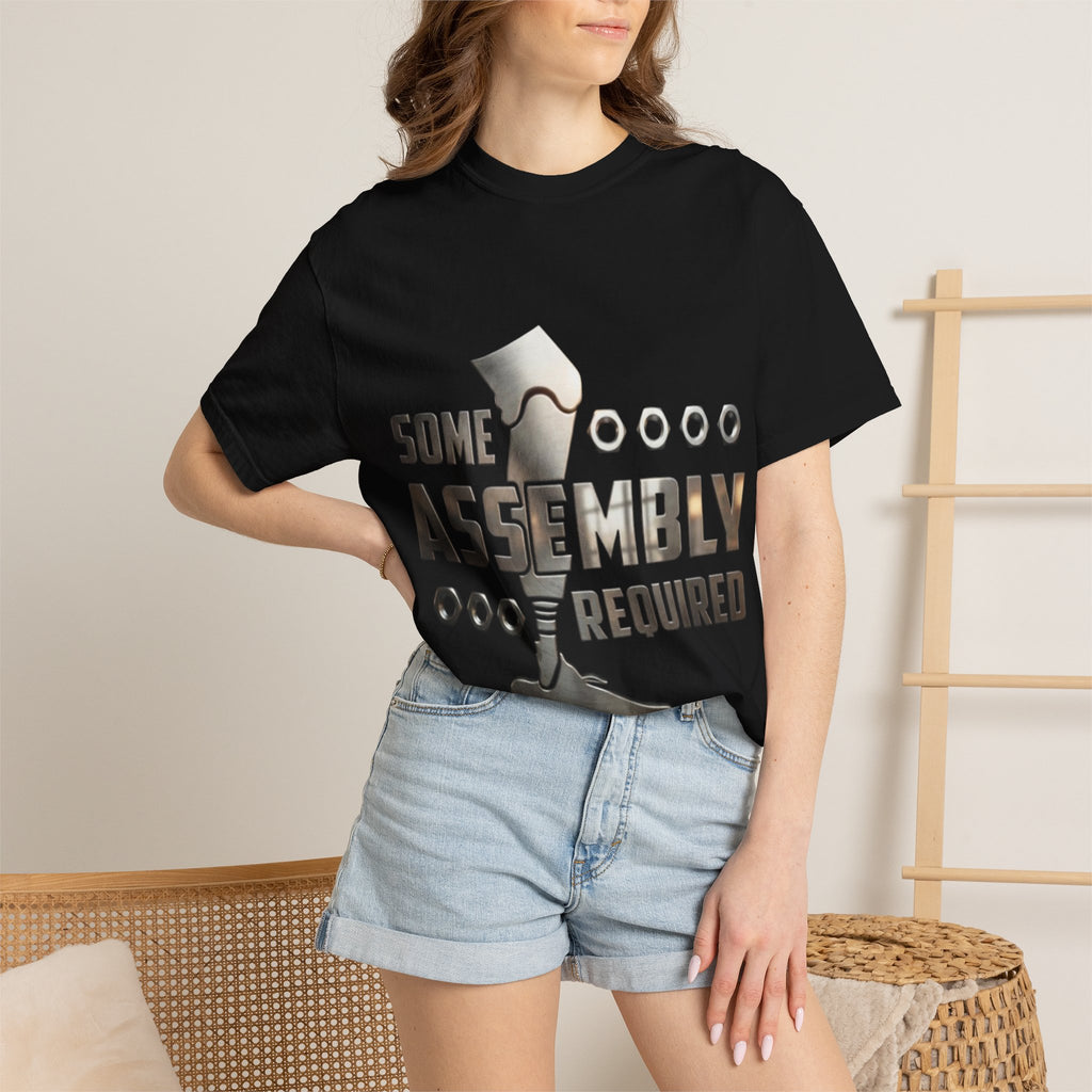 Some Assembly Required Adult T-Shirt — Funny DIY Carpenter Tee