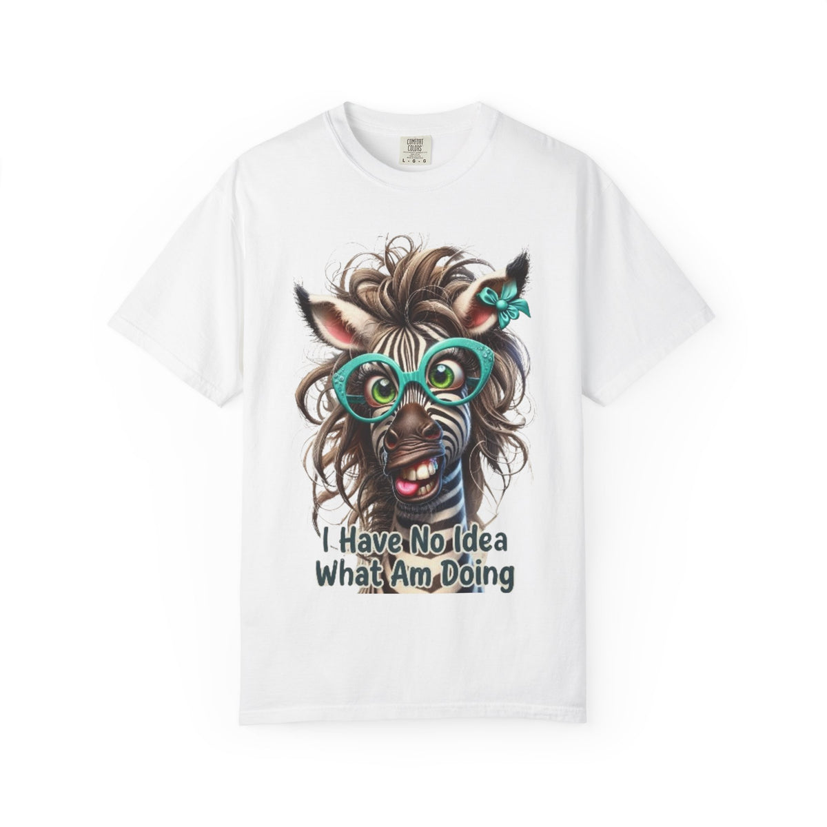 Funny Zebra Adult T-Shirt — "I Have No Idea What I’m Doing" Graphic Tee