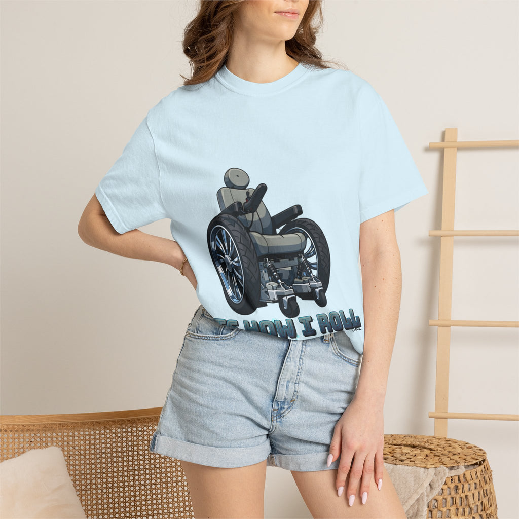 Adult T-Shirt — 'It's How I Roll' Wheelchair Graphic Tee