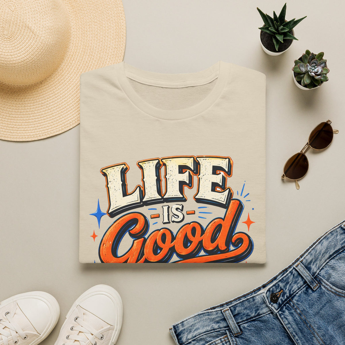 Life Is Good Adult T‑Shirt — "Life Is Good, You Should Get One" Retro Graphic Tee