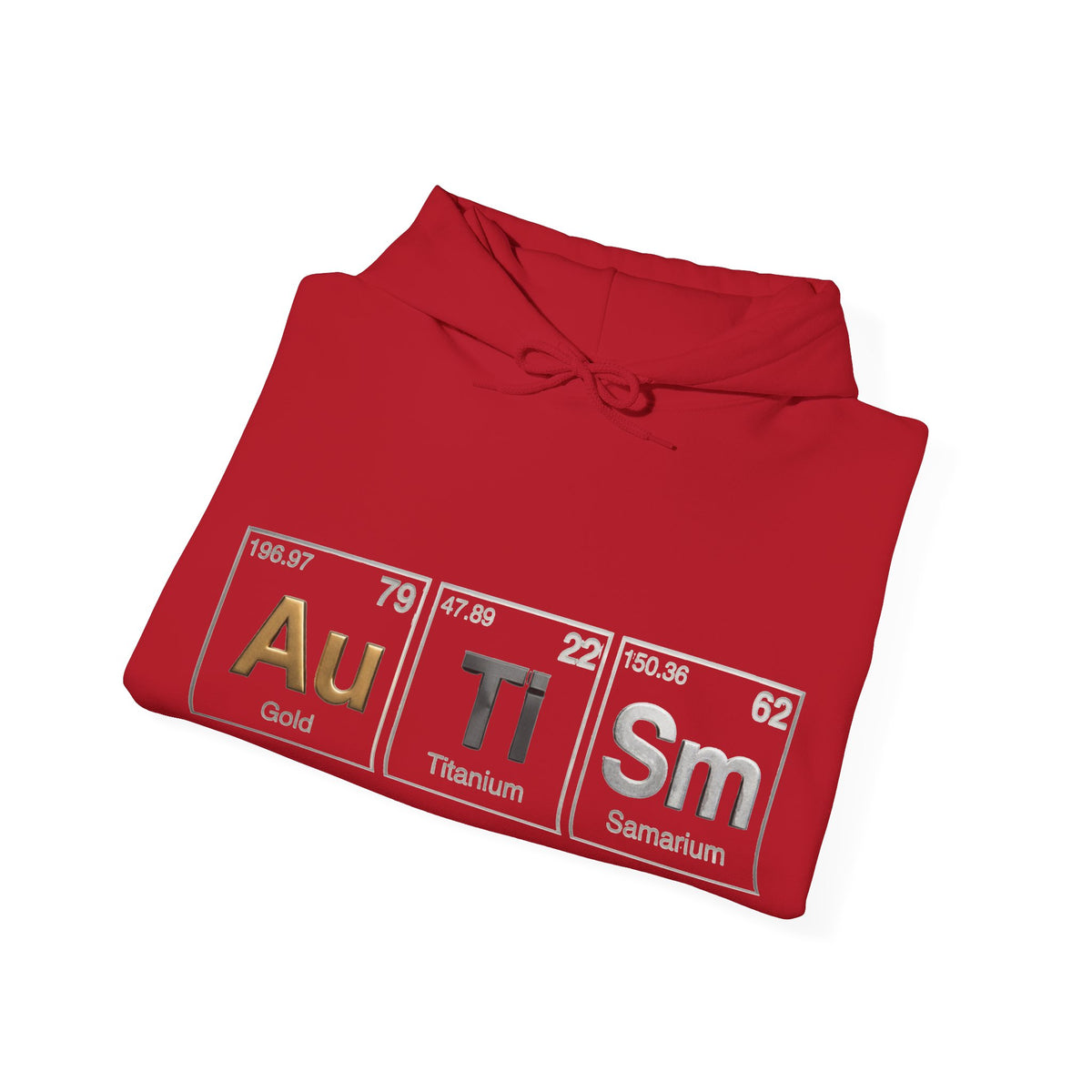 Autism Periodic Table Adult Hoodie — Au Ti Sm Element Design