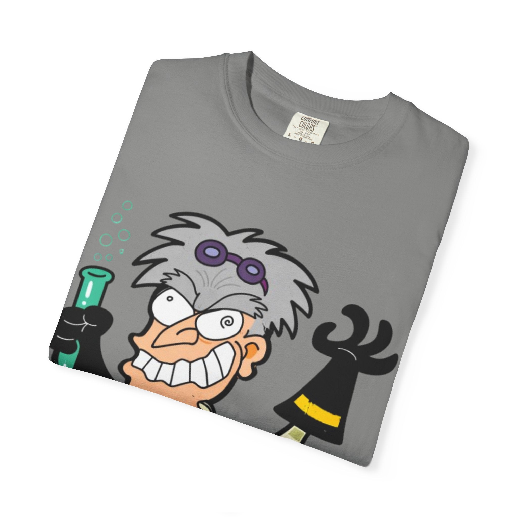 Science Cartoon  Adult T-Shirt — "It's Not Rocket Science" Lab Mad Scientist Tee