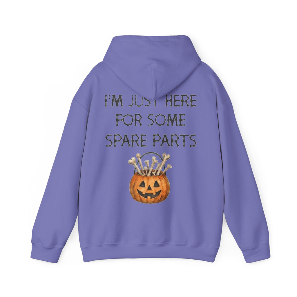 Halloween Pumpkin 'I'm Just Here for Some Spare Parts' Adult Hoodie
