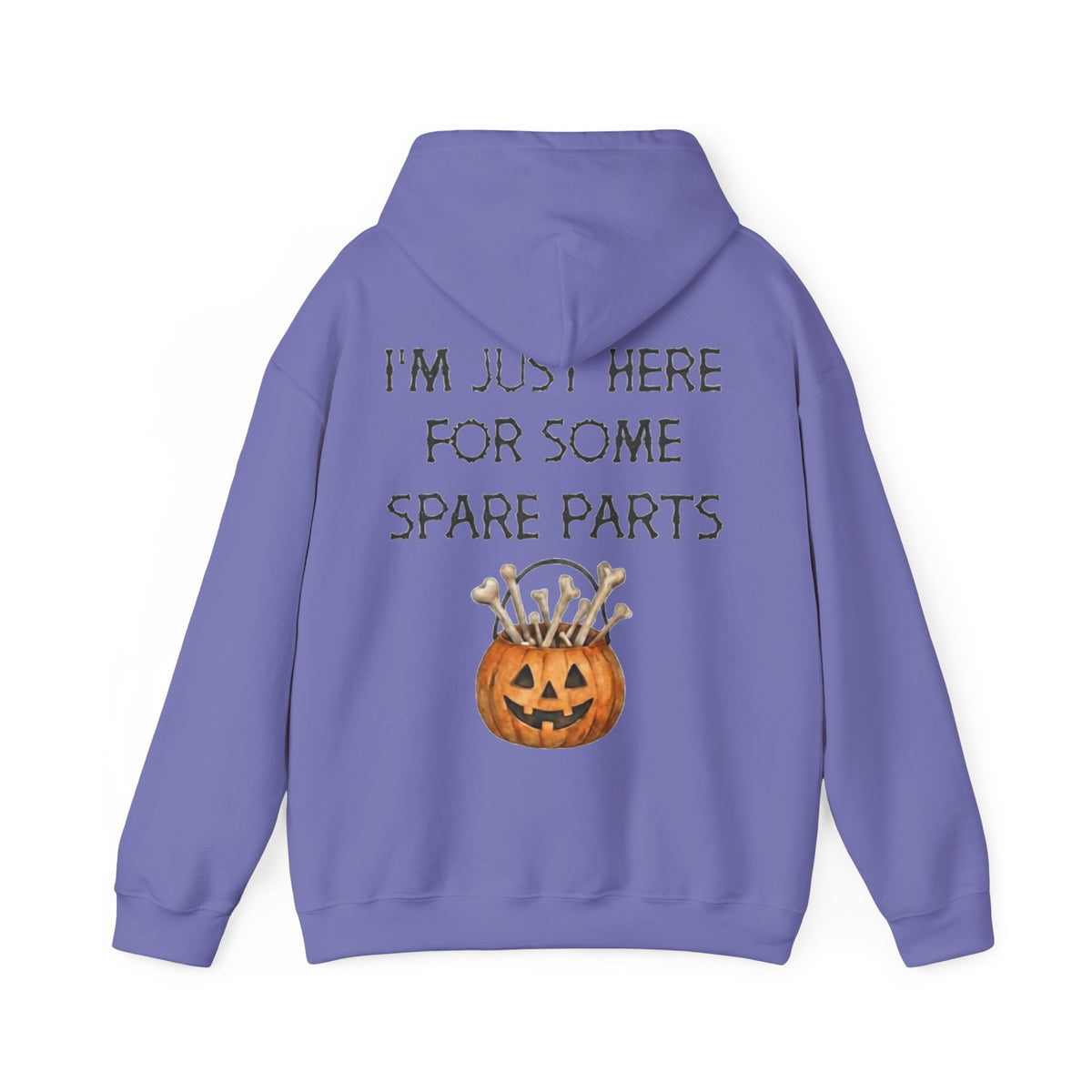 Halloween Pumpkin 'I'm Just Here for Some Spare Parts' Adult Hoodie