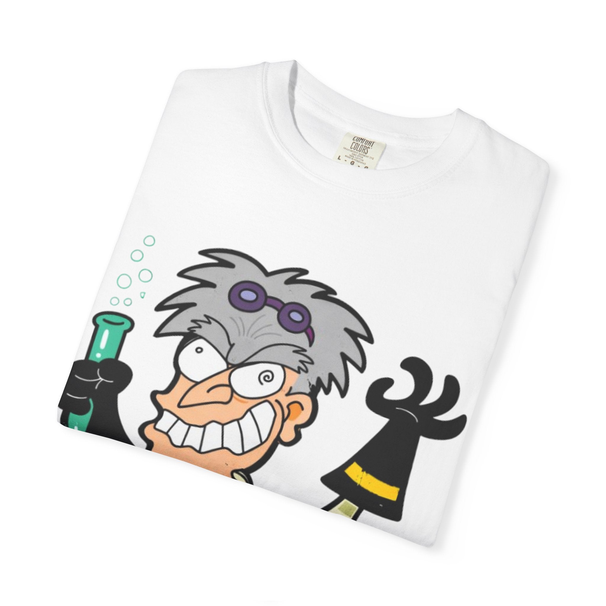 Science Cartoon  Adult T-Shirt — "It's Not Rocket Science" Lab Mad Scientist Tee