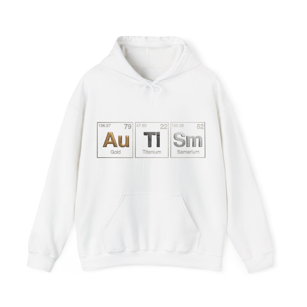 Autism Periodic Table Adult Hoodie — Au Ti Sm Element Design