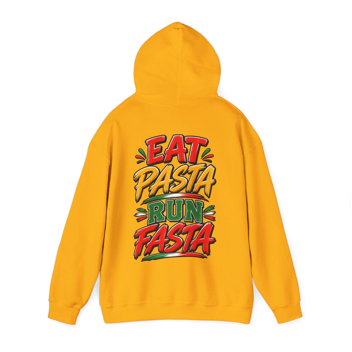 Adult Hoodie — "Eat Pasta Run Fasta" Graphic Pullover