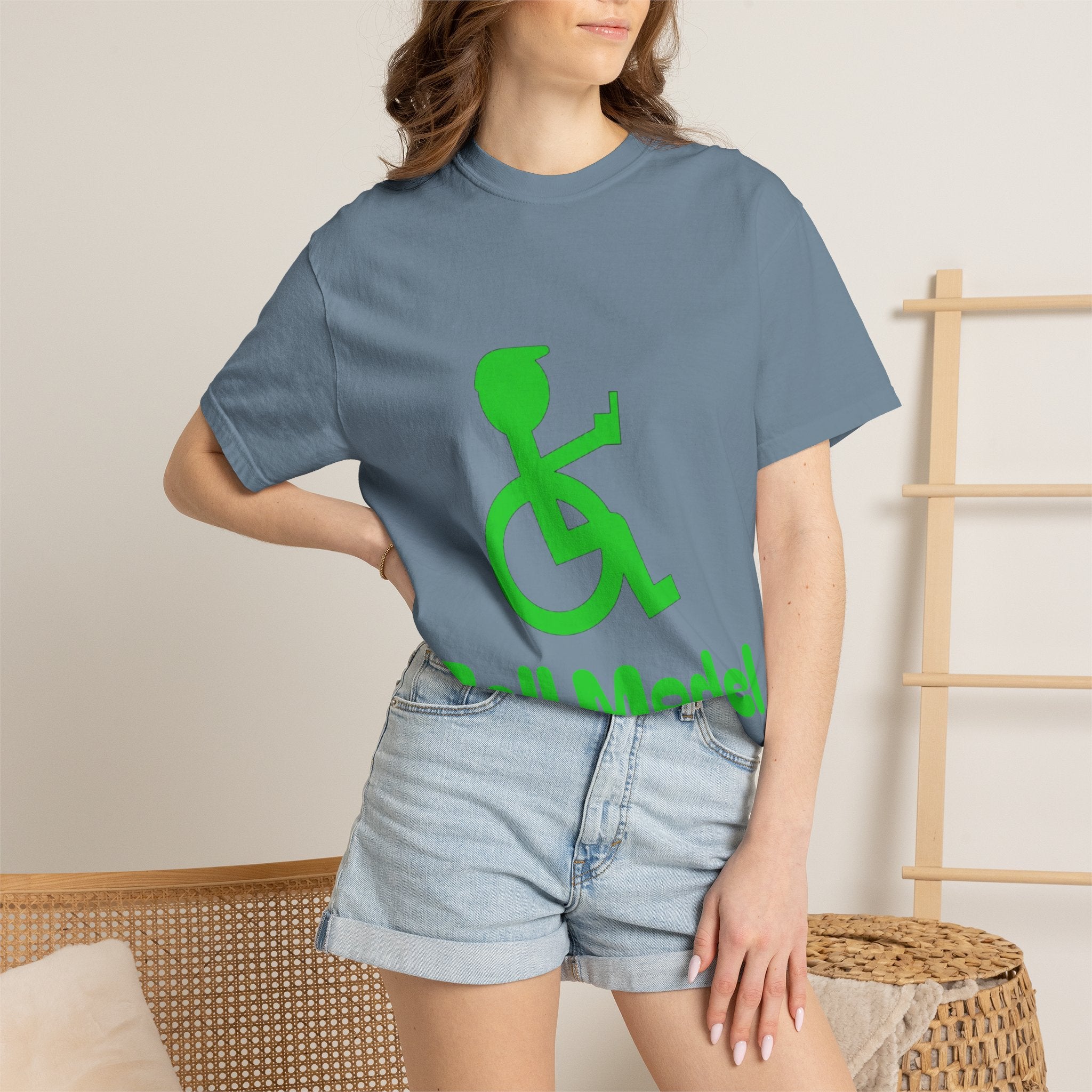 Roll Model Wheelchair Adult T-Shirt — Inclusive Disability Pride Tee