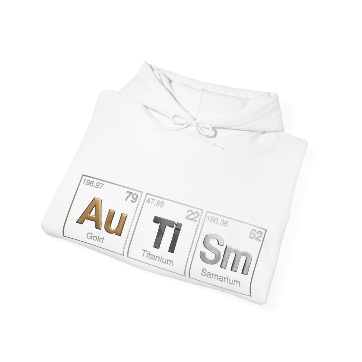 Autism Periodic Table Adult Hoodie — Au Ti Sm Element Design