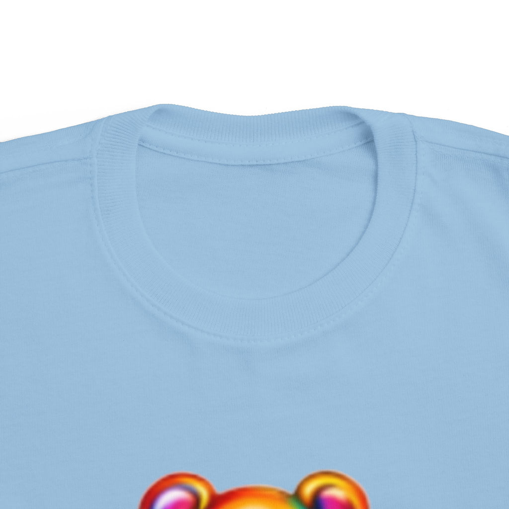 Rainbow Teddy Bear BE KIND Toddler Tee | Kids Positive Message Shirt