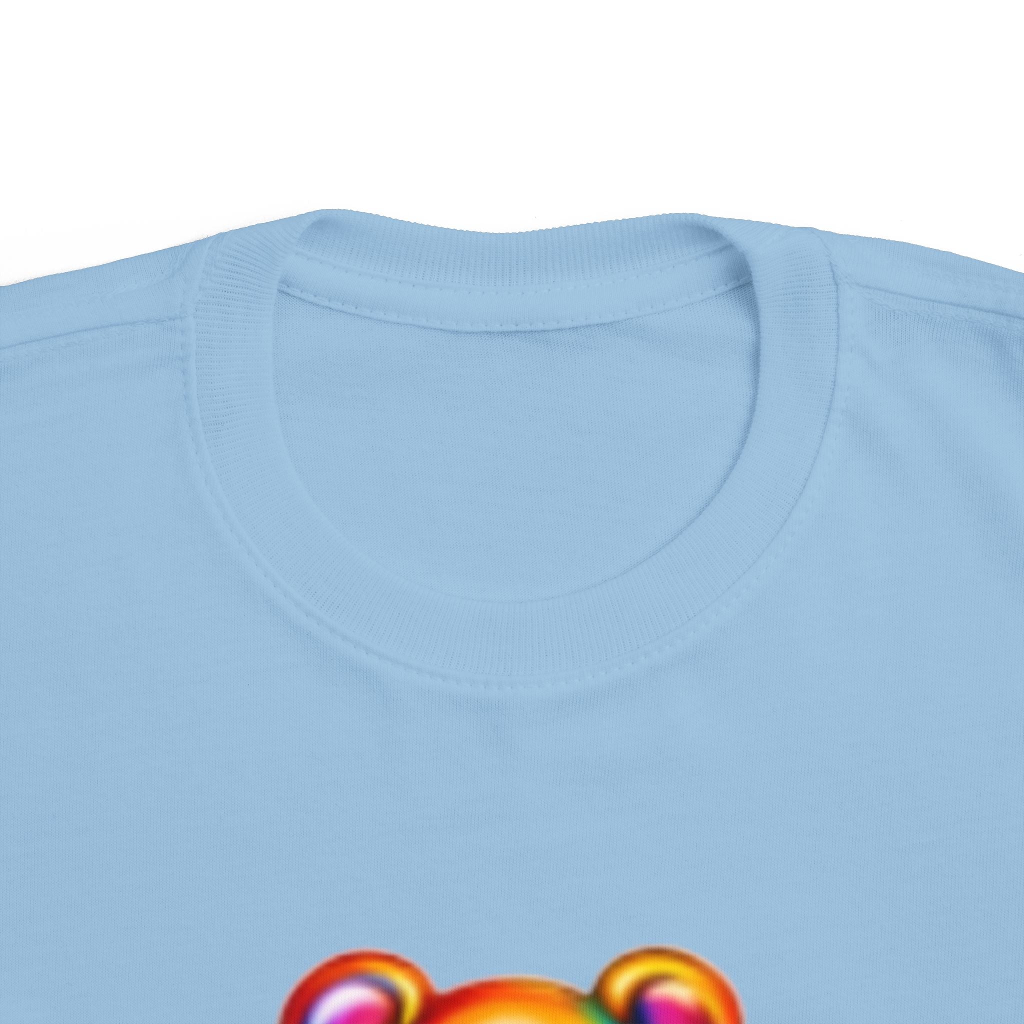 Rainbow Teddy Bear BE KIND Toddler Tee | Kids Positive Message Shirt
