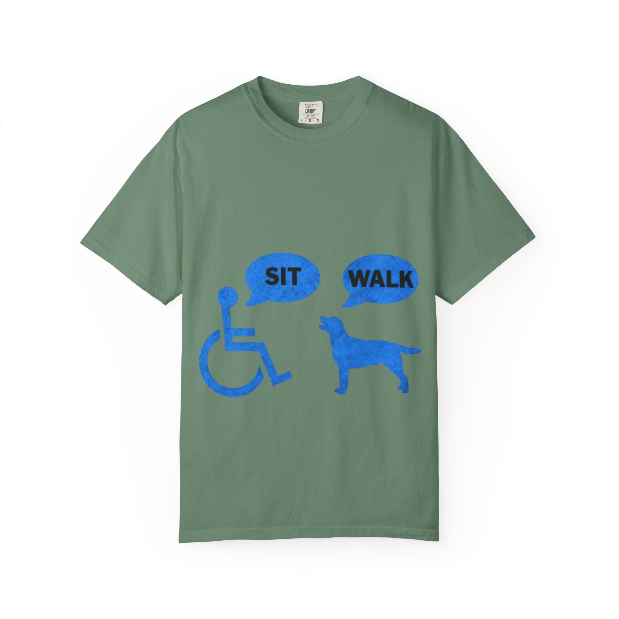 Disabled Veteran & Service Dog T-Shirt — "Sit / Walk" Graphic Tee