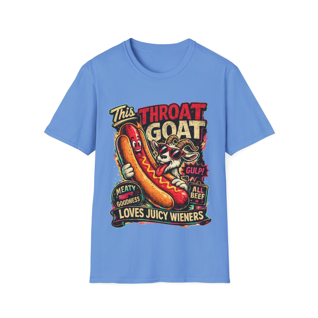 This Throat Goat Adult T-Shirt — Retro Hot Dog Graphic Tee