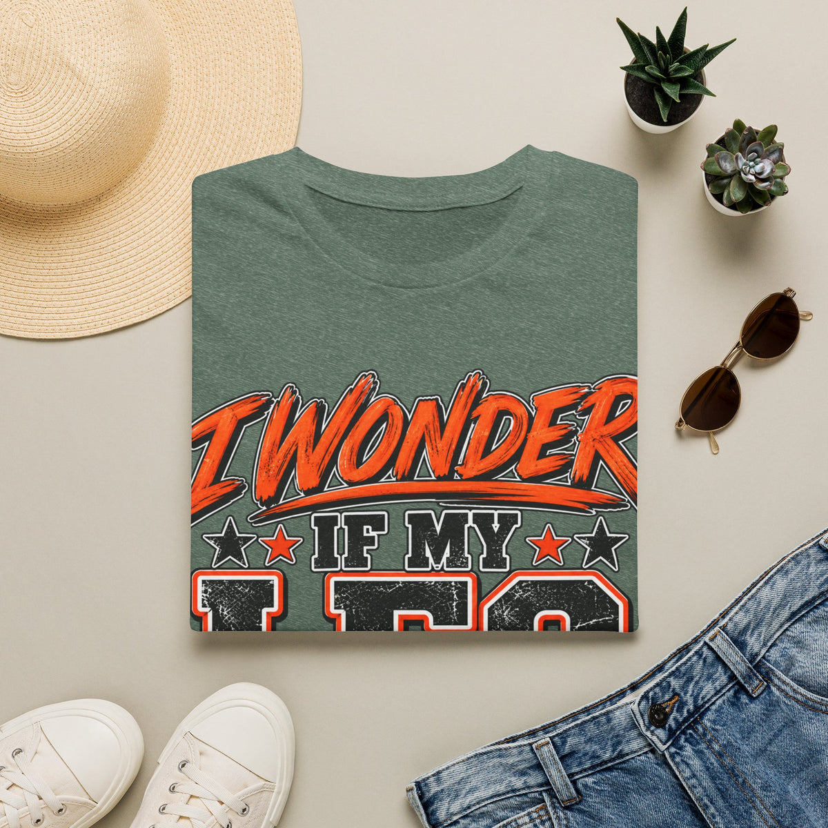 Graphic Adult T-Shirt — "I Wonder If My Leg Misses Me Too" Retro Sports Tee
