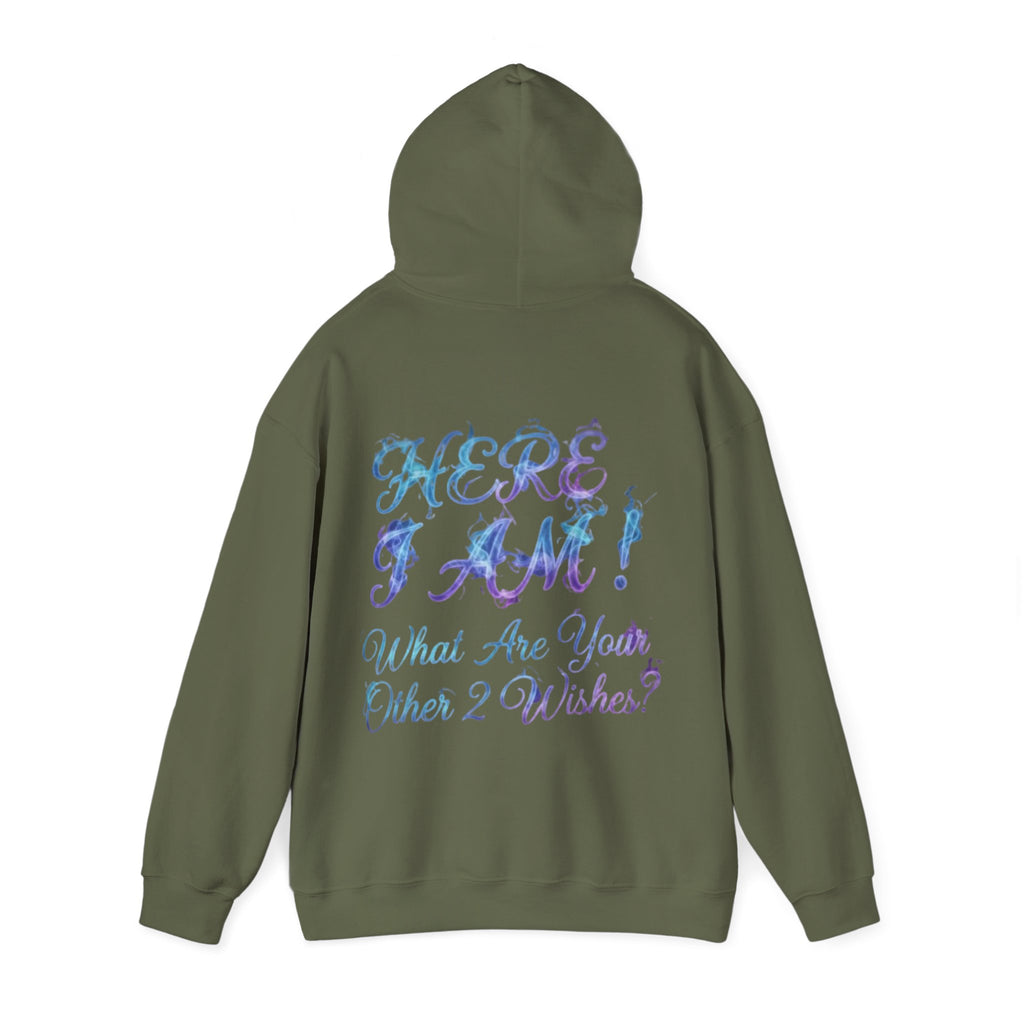 Adult Hoodie — “Here I Am!” Inspirational Script Hooded Sweatshirt
