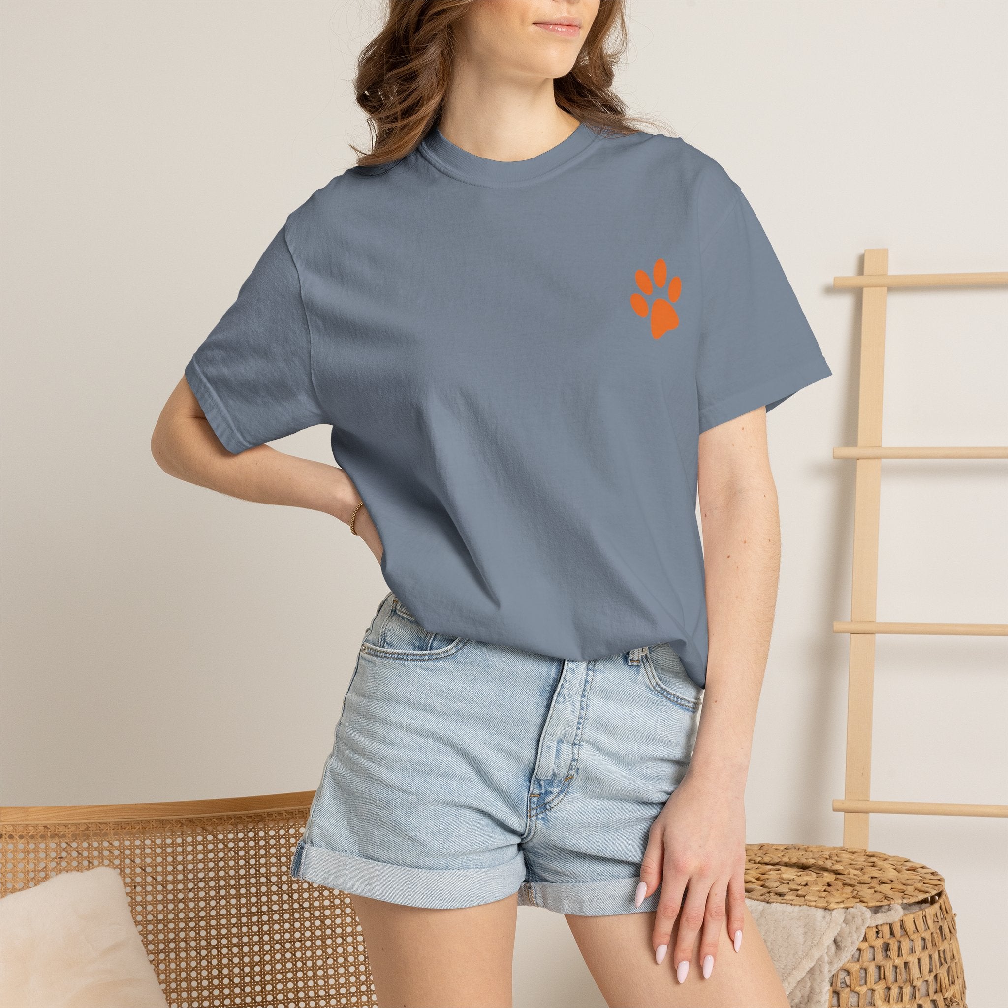 Bad Hair Day Puppy Adult T-Shirt | Paw Print Graphic