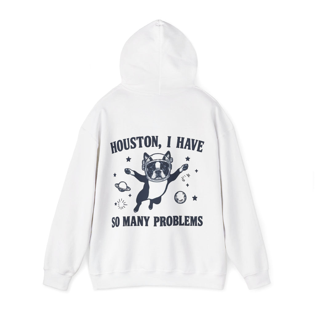 Houston, I Have So Many Problems Adult Hoodie — Funny Space French Bulldog Graphic Hoodie