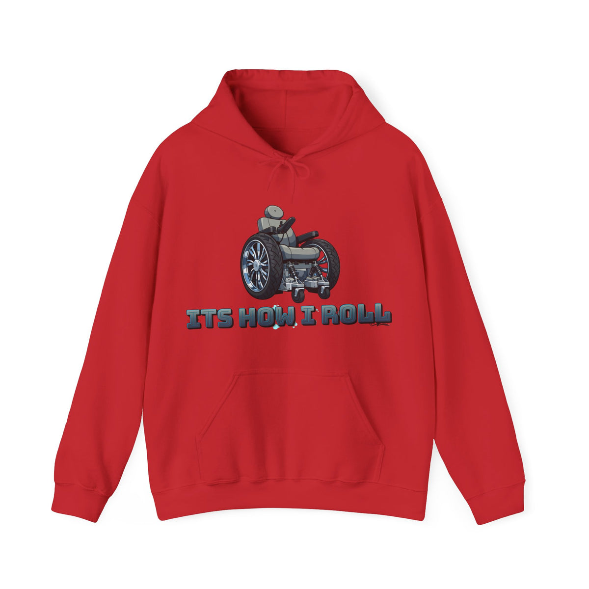 Adult Hoodie — 'It's How I Roll' Wheelchair Pride Graphic Hoodie