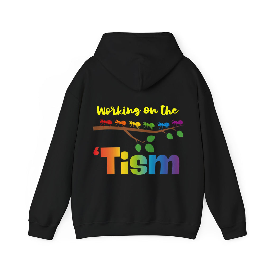 Working on the 'Tism Adult Hoodie | Rainbow Branch Design