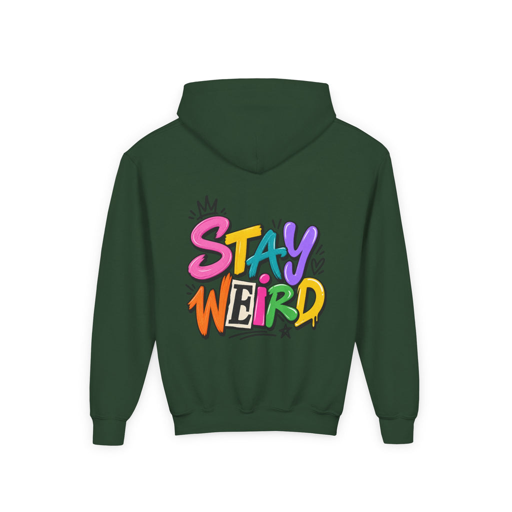 Kids Hoodie - "Stay Weird" Colorful Graffiti Graphic