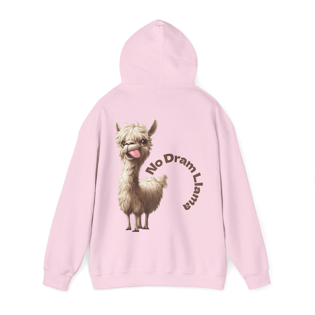 No Dram Llama Adult Hoodie – Cute Llama Graphic Pullover