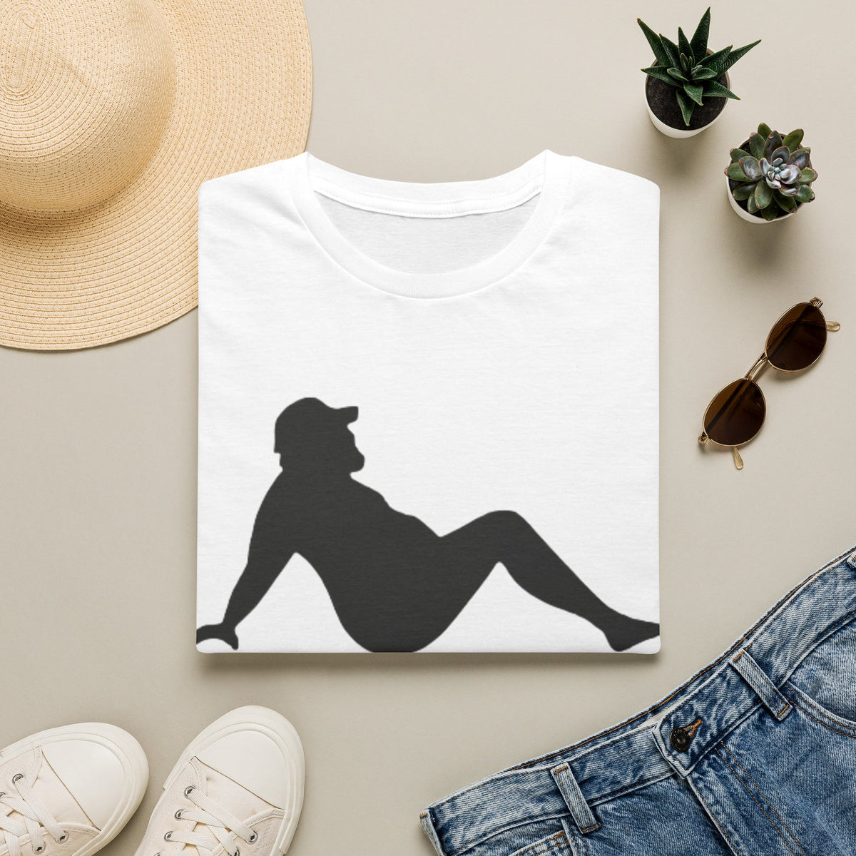 Curvy Silhouette Adult T-Shirt — "Real Men Have Curves" Graphic Tee