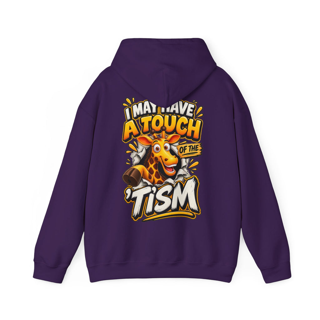 Giraffe 'I May Have a Touch of the Tism' Graphic Adult Hoodie