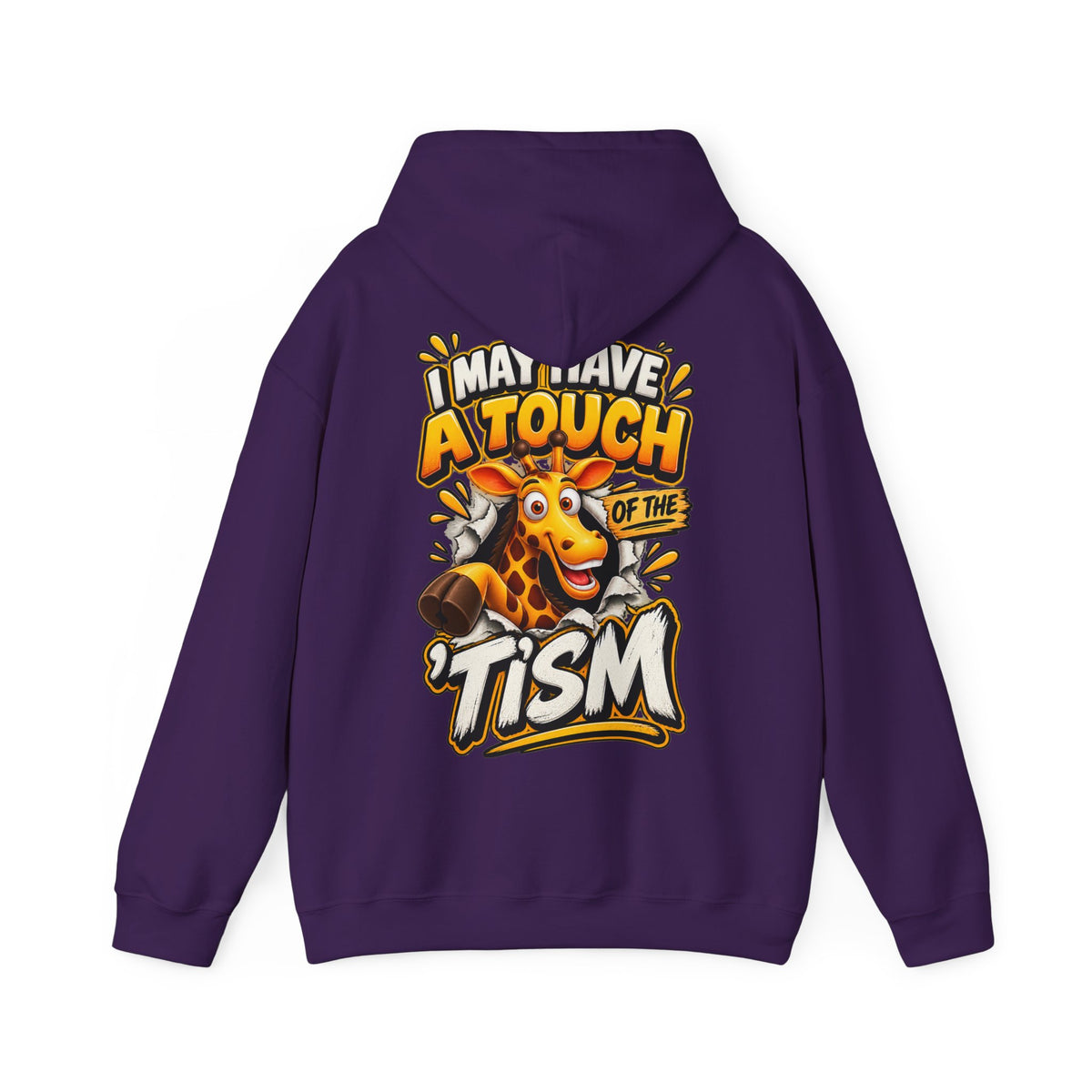 Giraffe 'I May Have a Touch of the Tism' Graphic Adult Hoodie