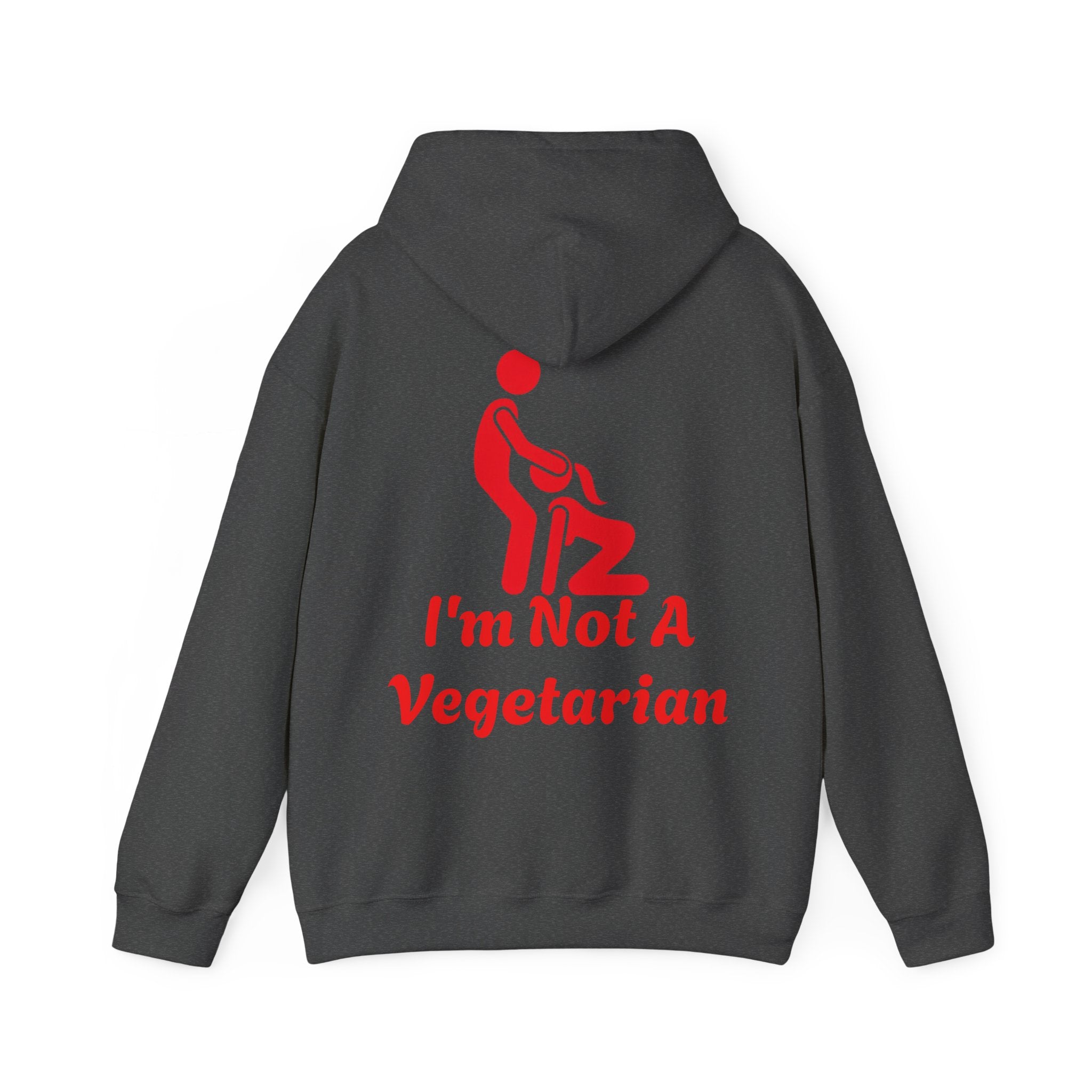 Adult Hoodie — I'm Not A Vegetarian (Funny Grilling Graphic)