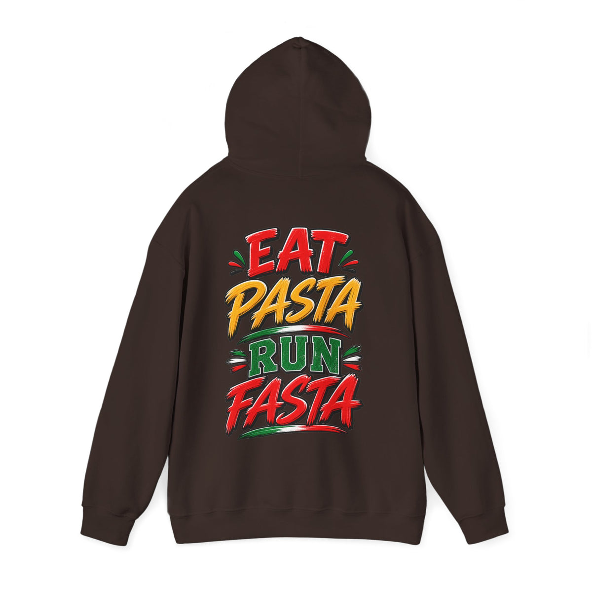 Adult Hoodie — "Eat Pasta Run Fasta" Graphic Pullover