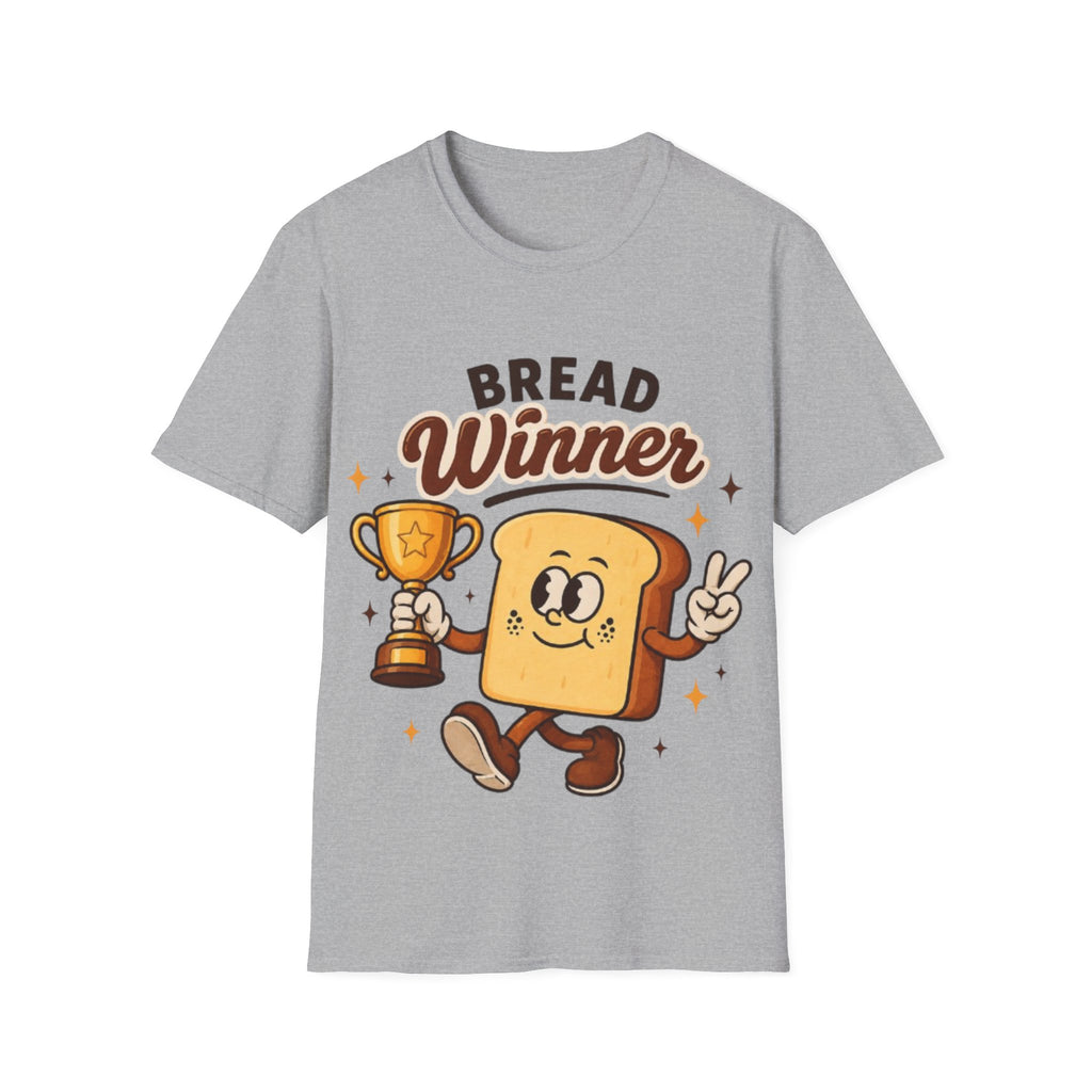 Bread Winner Adult T‑Shirt — Funny Toast Cartoon Tee for Bakers & Breakfast Lovers