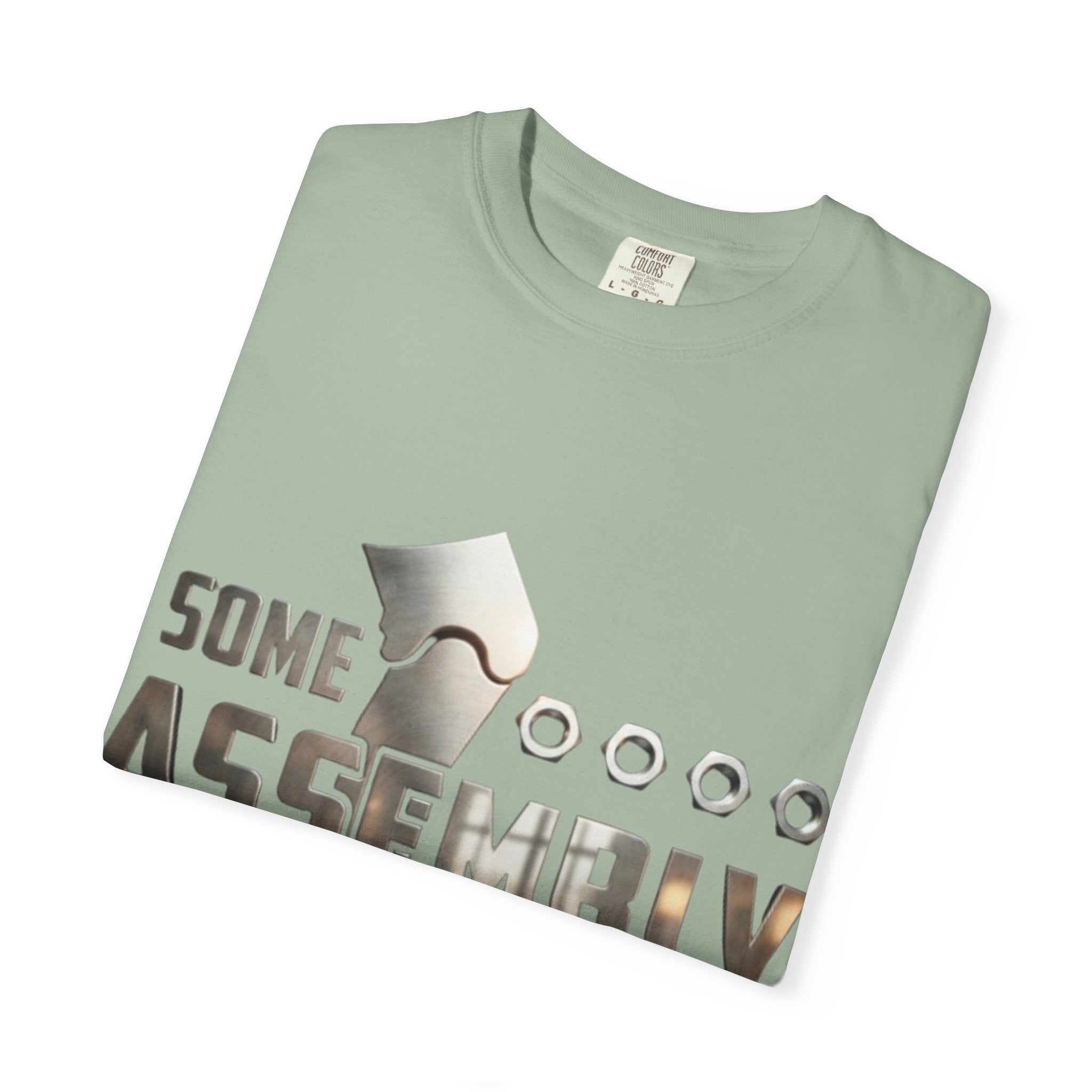Some Assembly Required Adult T-Shirt — Funny DIY Carpenter Tee