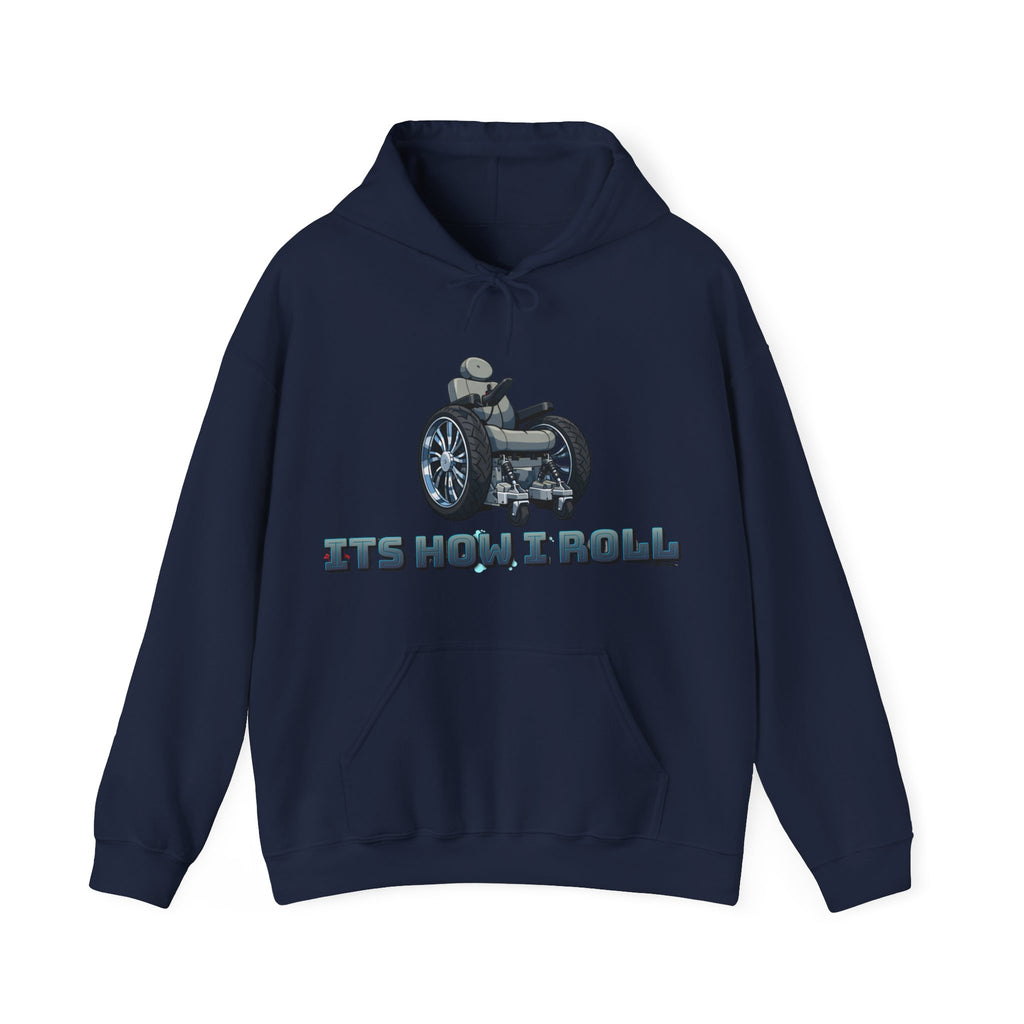 Adult Hoodie — 'It's How I Roll' Wheelchair Pride Graphic Hoodie