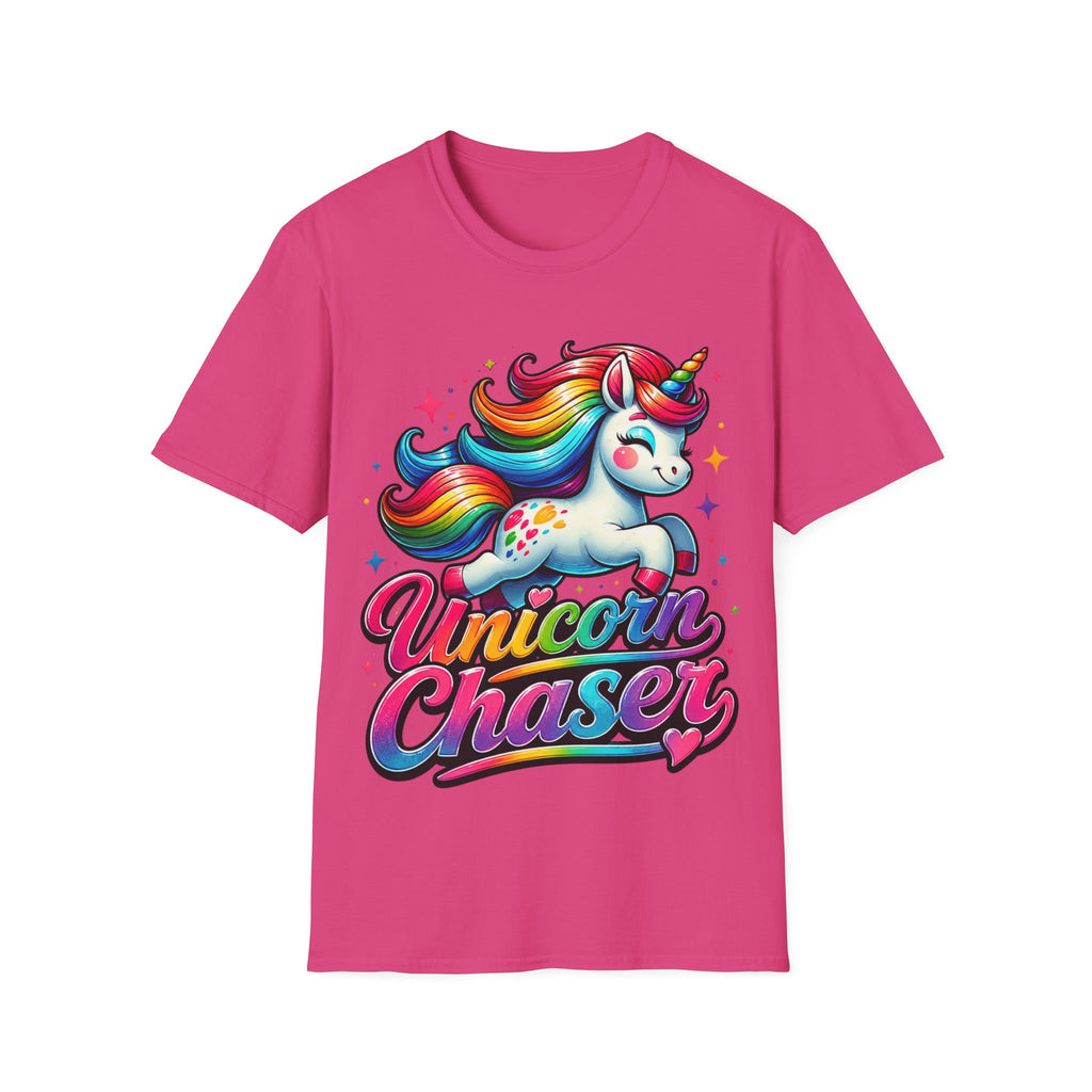 Funny Unicorn Chaser Adult T-Shirt — Rainbow Magical Unicorn Tee
