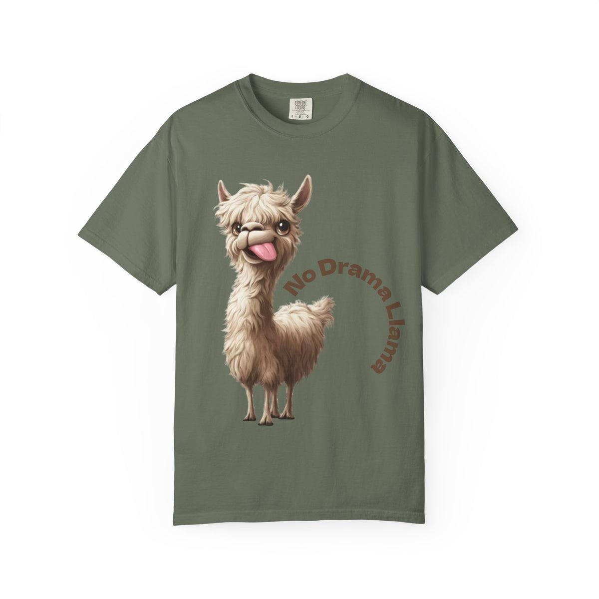 No Drama Llama Adult T-Shirt — Funny Llama Graphic Tee for Animal Lovers