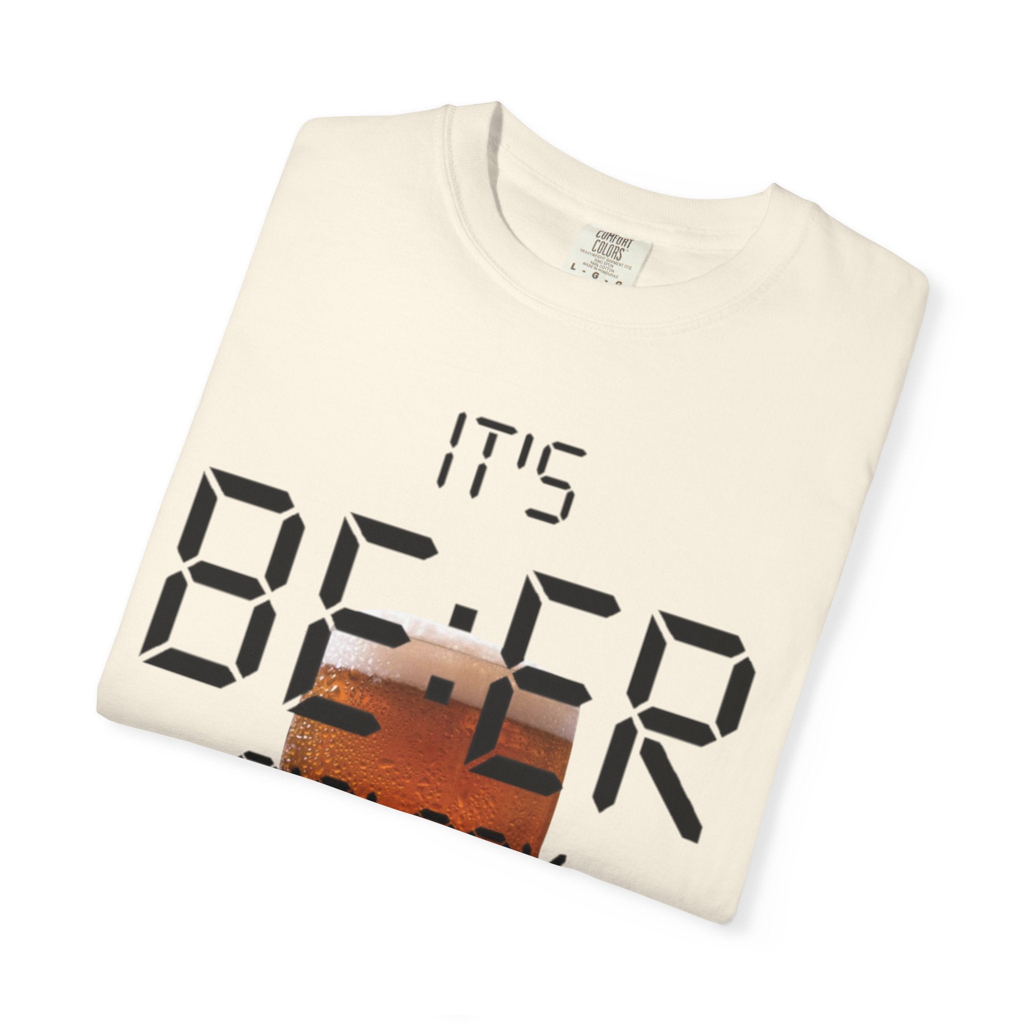 Beer O'Clock Adult T-Shirt — "It's BEER O'CLOCK" Graphic Tee with Pint Glass