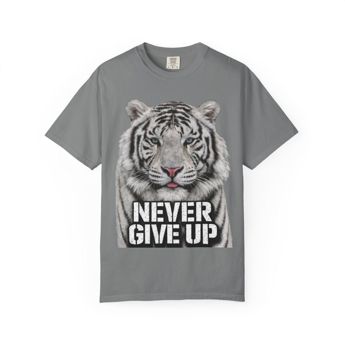 Never Give Up Tiger Adult T-Shirt