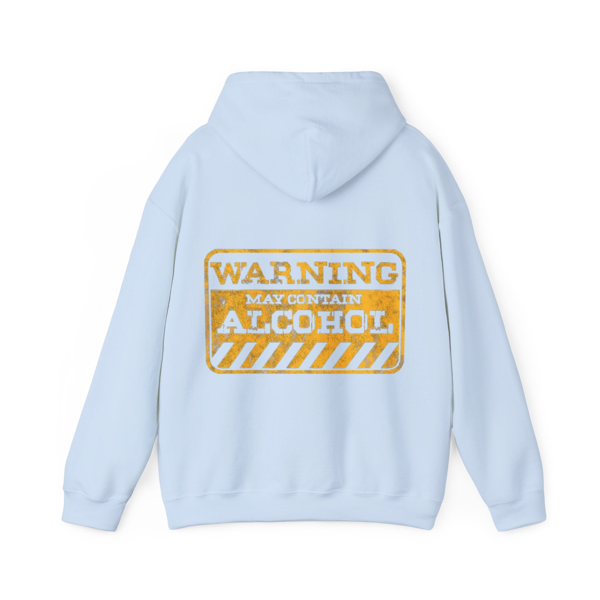 Warning May Contain Alcohol Adult Hoodie — Funny Bar & Party Drinking Sweatshirt
