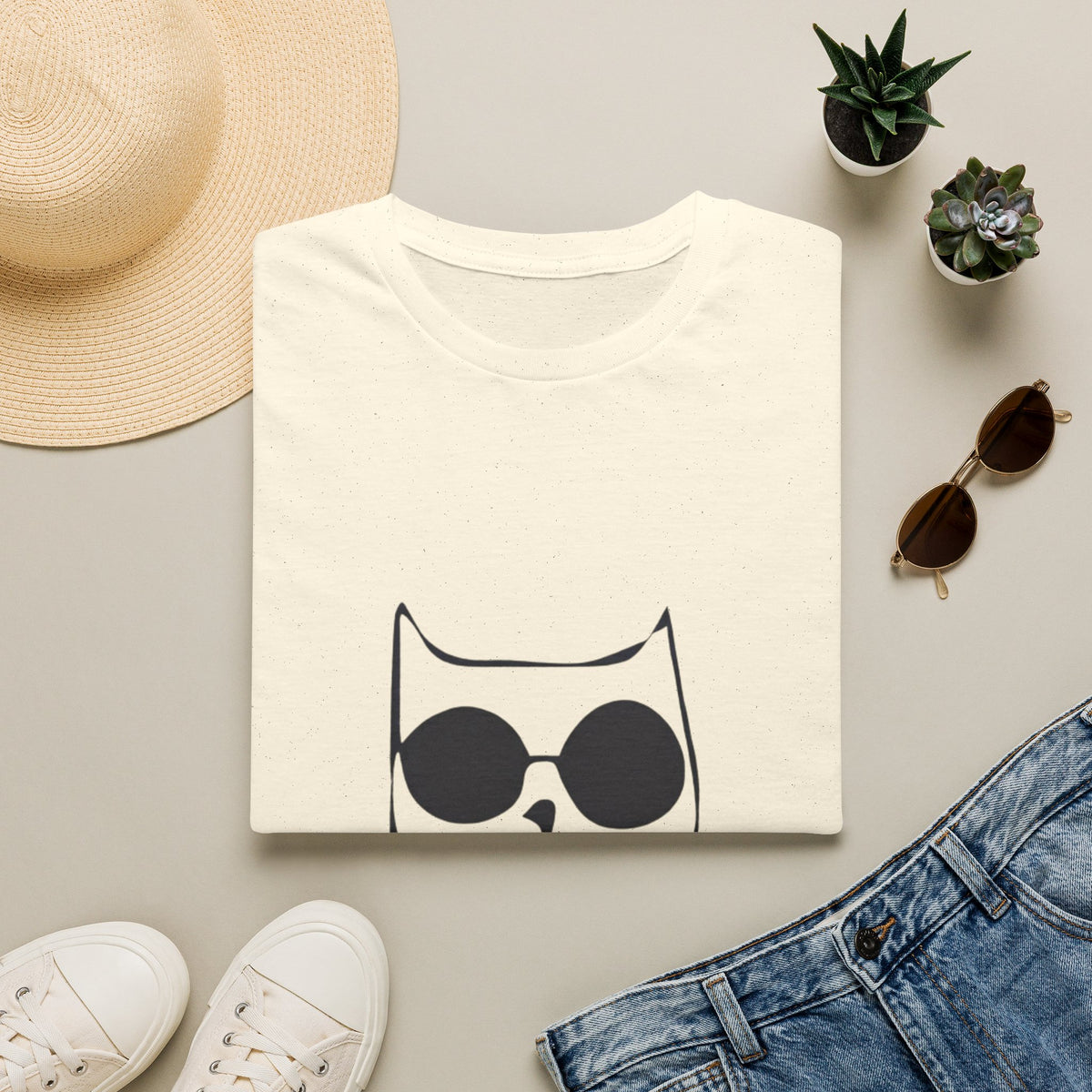 Cat Graphic Adult T-Shirt — "Don't Stress Meowt" Relaxed Tee for Cat Lovers