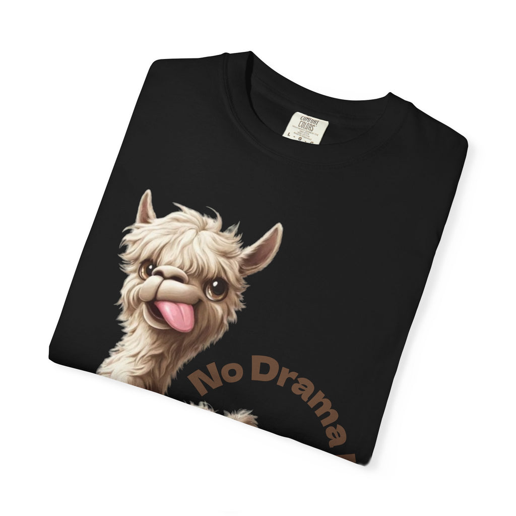 No Drama Llama Adult T-Shirt — Funny Llama Graphic Tee for Animal Lovers